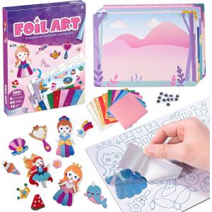 KALANKA-Jouets Cadeaux Filles 3 10 ans, Activité Manuelle enfant - Licorne et Princesses Arts, Kit d¿artisanat d¿art autocollant en Fleuret, Fournitures d'art et d'artisanat pour Enfants, Jeux Educat - Neuf