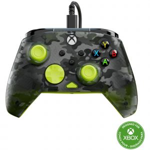 Turtle Beach Rematch Core Ghost Camo noir/jaune - Manette de jeu filaire - Licence Xbox Series XS, Xbox One et PC - touches audio, moteurs de vibration et g&acirc;chettes d'impulsion, c&acirc;ble de 3 m - Neuf