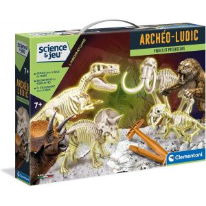 ERYI-| Coffret Archéo Ludic ¿ Proies Et Prédateurs Enfants 7 Ans+ | Cadeau Scientifique | Kit Paléontologie Avec Squelettes Qui Brillent Dans Le Noir | Activité Éducative | Réalité Augmentée - Neuf