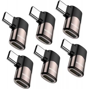 TRAHOO-Adaptateur USB C 90 degr&eacute;s, Prolongateur USB C M&acirc;le vers Femelle &agrave; Angle Droit 100W, Connecteur USB4 Type C 40Gbps, 8K@60Hz pour Steam Deck, Switch, MacBook Air, Tablet and More Type C Devices - Neuf