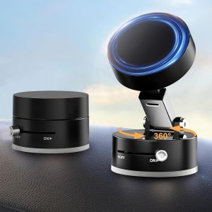 Support de t&eacute;l&eacute;phone &eacute;lectrique &agrave; Ventouse pour Voiture,Support De T&eacute;L&eacute;phone &agrave; Ventouse Magn&eacute;Tique pour Tous Les T&eacute;L&eacute;phones, Support De T&eacute;L&eacute;phone Magn&eacute;Tique Double Face Pliable Et R&eacute;Tractab - Neuf