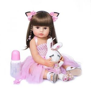 Poupée Bébé Reborn En Silicone De 55 Cm, Jouets De Princesse Réalistes, Cadeaux D'anniversaire Pour Enfants - Neuf