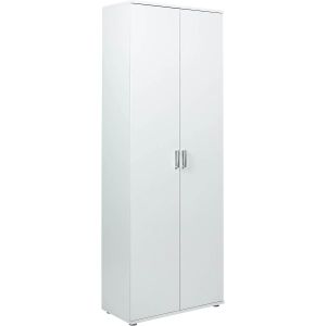 SUBZONAL-Armoire multi-usages - Armoire &agrave; balais - Armoire de nettoyage -Armoire de m&eacute;nage - 2 portes - 3 &eacute;tag&egrave;res - Largeur:70cm - Profondeur:34cm - Hauteur:190cm - Arconati HHS &iquest; Blanc - Neuf