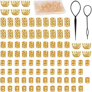 Kal-72 Pièces Dreadlocks Perles Métal Bijoux De Tresse,Accessoires Cheveux,Bague Cheveux,Perles Et Spirales Pour Tresses, Accessoires Cheveux Vikings Pour Hommes Et Femmes - Neuf