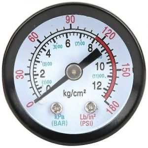 Promotion Hivernale,Manomètre De Compresseur D'air,Manomètre D'air Comprimé 0180 Psi,012 Bar,Appareil De Mesure De Manomètre De Diamètre 42mm Pour S - Neuf