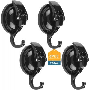 Cmwx-4pcs Crochet Adhesif Mural, Crochet Ventouse, Patere Murale Sans Percer, Porte Manteau Mural Pour Cuisine, Salle De Bains, Caravane, Bureau Et Chambre, Etc.(4 Crochets Adh&eacute;sifs Ronds) - Neuf