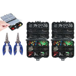 Kit De P&ecirc;che 376 Pi&egrave;ces Avec Hame&ccedil;ons, Plombs Et Leurres Pour La P&ecirc;che En Eau Douce Et En Eau Sal&eacute;e - Neuf