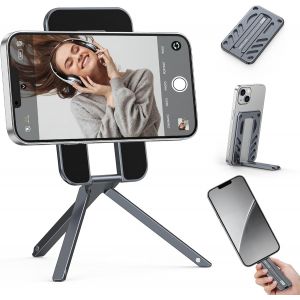 KALANKA-Support magn&eacute;tique 4 en 1 N52 en aluminium pour t&eacute;l&eacute;phone portable, pliable et l&eacute;ger, compatible avec MagSafe pour iPhone 17 16 15 14 13 12 Series (pas de fente pour carte) - Neuf