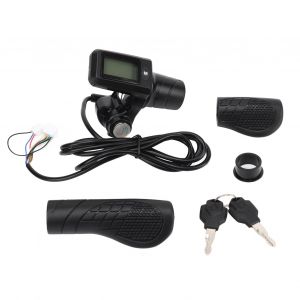 Ensemble De Poignees D'accelerateur Avec Ecran Lcd 805, Pour Velo Electrique, Scooter, Demi-Poignee D'accelerateur Rotative Avec Ecran Lcd Pour Guidon De 22,5 Mm - Neuf