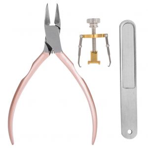 Kit Professionnel De Reparation D'ongles Incarnes, De Pedicure Et De Soins Des Pieds, Or Rose - Neuf