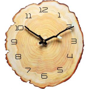 ChenQuanSarl-12 Pouces Vintage Annual Wheel Horloge Murale Cloche Silencieuse Décoration Murale Pour Salon Cuisine Chambre À Coucher - Neuf