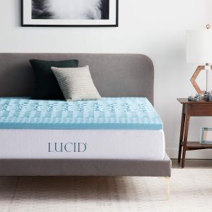 SUBZONAL-Surmatelas 120 x 190 cm | 5 Zones Ergonomiques et Respirante| Mousse &agrave; Memoire de Forme avec Gel Rafraichissant |&Eacute;paisseur 5 cm, 1 personne, Blue - Neuf