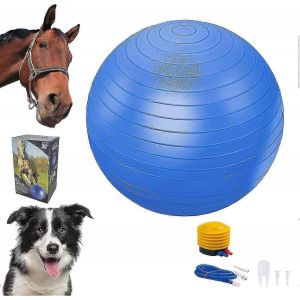 Balle De Troupeau De 30 Po,Jouets De Balle De Cheval De Troupeau Pour Chevaux,Boules De Chien De Troupeau Méga Avec Pompe À Main,Boule De Troupeau Anti-Éclatement Bleue Pour Chevaux - Neuf