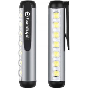 Lampe De Poche Magnétique,Pen Pocket Light Pour La Pêche Avec Base Magnétique Et Clip - Lampe De Travail Multifonction Pour La Lecture, Le Camping Et La Randonnée - Neuf