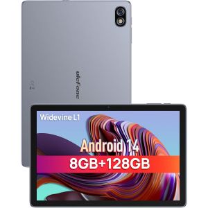 CHECARZHN--NO1-Tab W10 Android 14 Tablette Tactile 10.1 Pouce 5G Wifi 8-Core, 8Go+128Go /Tf 1To, Ufs 2.1 Flash, 6600Mah/5M+8Mp Camera/Bt5.0/Gps/Widevine L1 Gris - Neuf