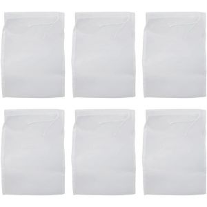 6 Pièces 100 mesh Filtrant en Mailles de Nylon Fines,Sac à Lait de Noix,pour lait de noix végan,lait d'amandes,jus de fruits,café,fromage,vin(15 * 20cm) - Neuf