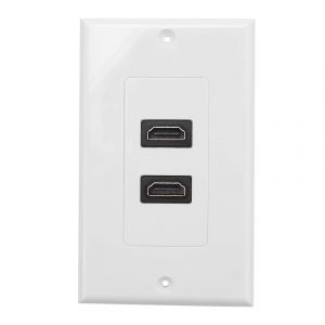 HDMI 2 ports Plaque frontale murale Prise de panneau Couvercle 1080p Prise de coupleur CHAUD - Neuf