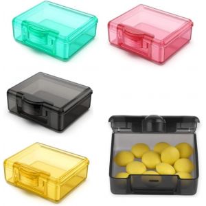 4 Pièces Petit Pilulier Boîte Mignon Mini Voyage Pilule Organisateur Boîte Hebdomadaire Médecine Organisateur Conteneur Vitamine Conteneur Pour Voyage En Plein Air Camping (Quatre Couleurs) - Neuf