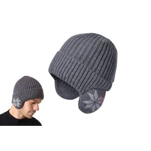 Bonnet Tricot&eacute; &Agrave; Cache-Oreilles Pour Les Activit&eacute;s Hivernales En Ext&eacute;rieur - Neuf