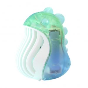 Mini ventilateur portable transparent colore en forme de dinosaure, ventilateur de poche multifonctionnel pour l'exterieur, petit ventilateur de bureau avec lumiere - Neuf