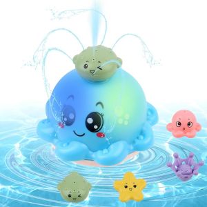 Eryi-Jouets De Bain Bébé, Jeux De Bain Pour Bebe Enfant 1 2 3 4 Ans,Jouets De Bain Lumineux Pour Bébé, Jouet D'arroseur D'eau Poisson,Jeu D'eau Poulpe De À Jet Avec Led Pour Les Enfants - Neuf