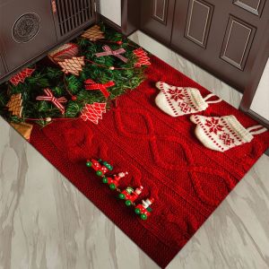 No&euml;l le Paillasson, de No&euml;l Tapis de Sol, la Non-D&eacute;rapant Bain Tapis de, de No&euml;l d'Entr&eacute;e Paillasson, Paillasson Absorbant, Tapis de D&eacute;coration de No&euml;l, de No&euml;l de Mod&egrave;le de Tapis pour la Salle de S - Neuf