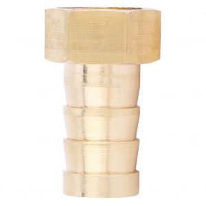 Raccord de tuyau en laiton 5 pieces, embout cannele 14 mm, filetage femelle BSP 1/2"", 3/8"", 3/4"" (3/8"") - Neuf