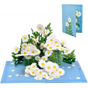 CHECARZHN--NO1-3D Marguerite Carte De V?ux, Pop Up Carte Fleur, Carte Anniversaire Avec Carte Et Enveloppe, Carte De Félicitations, Carte De Bon Rétablissement, Carte Pliante Pour Anniversaire Saint - Neuf