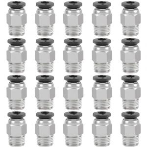 20 Pièces 3D Imprimante PC4-M10 Pneumatique Connecteur,PC4-M10 Pneumatique Droit Raccord - Neuf