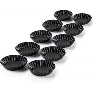 Moules &Agrave; Tartelettes,10 X Moules Mini Tartelettes &Oslash; 11 Cm,Antiadh&eacute;sifs,Set De Mini Tartelette Patisserie,Pour Mini Fonds De Fruits Et Mini Tartelettes - Neuf