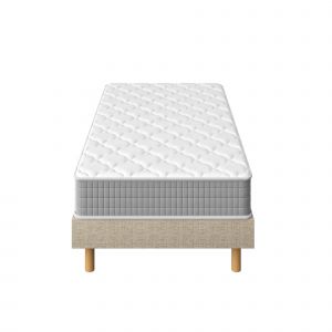 Ensemble Matelas Mousse 90x190 cm Epaisseur 25cm + Sommier D&eacute;co - Neuf