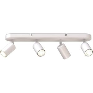 Kal-I Barre De Spots I 4 Spots Pivotants & Orientables I Gu10 I Blanc Mat I Livré Sans Ampoules - Neuf
