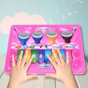 Jouet D'apprentissage De La Musique A Tambour Tablette De Batterie Anglaise Jouet Educatif Pour La Petite Enfance Cadeau (Rose) - Neuf