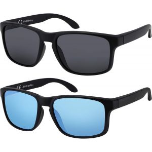 Subke Lunettes De Soleil Pour Homme Uv400 Cat3 Avec Pochette À Lunettes Et Chiffon De Nettoyage - Bleu - M - Neuf