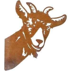 Métal rouillé Jardin de Pieu, Résisté à la Décoration en Métal, Hollow Pattern, les Animaux Décoratifs, Mignon, en plein air à la Ferme, Moutons, avec des Vis, corps de Ferme Décor - Neuf