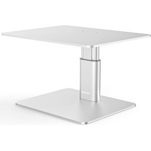 Monitor Riser Stand, Organisateur de Stockage de Support de Bureau en Métal à Hauteur Réglable Compatible avec TV, PC, Ordinateur Portable, Ordinateur, iMac et Affichage Tous écrans-Gris - Neuf