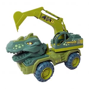 Friction Powered Car Toy Dinosaurs Transport Car Carrier Gift for Children Excavator A - Neuf