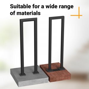 55cm Rampe Main courante d'escalier ovale en forme de Ufer hauteur main courante pour escalier, parapet Noir - Neuf