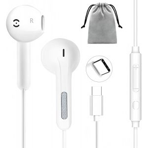 LORANKA-&Eacute;couteurs filaires USB C pour iPhone 16, &eacute;couteur usbc Intra Auriculaires Micro et contr&ocirc;le du Volume pour iPhone 15 Plus Samsung Galaxy S23 S22 S21 iPad Pro Huawei Google Pixel - Neuf