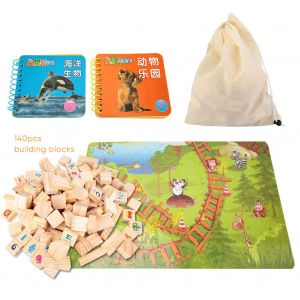 Dominos En Bois, 140 Pieces, Jeu De Construction Educatif Pour Enfants, Jm-Ym-4dpt-140 - Neuf