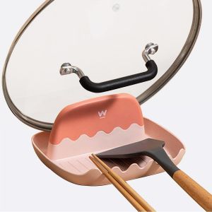 Support À Ustensiles, Support À Couvercle, Support À Ustensiles, Repose-Cuillère De Cuisine, Support De Couvercle Pour Garder Les Comptoirs De Cuisine Propres - Neuf