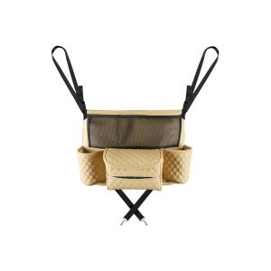 Organisateur de sac &agrave; main pour voiture, &agrave; placer entre les si&egrave;ges avant - Sac de rangement beige pour sacs &agrave; main et accessoires - Neuf