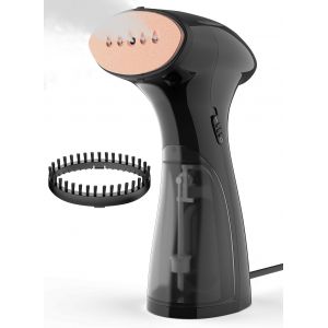 MEVRONISSHOP-Lisseur &agrave; vapeur Steamer 1600 W, d&eacute;bit de vapeur 25 g/min, brosse &agrave; vapeur portable, plaque &agrave; vapeur en m&eacute;tal, fer &agrave; repasser &agrave; vapeur de voyage avec r&eacute;servoir d'eau amovible de 150 ml p - Neuf