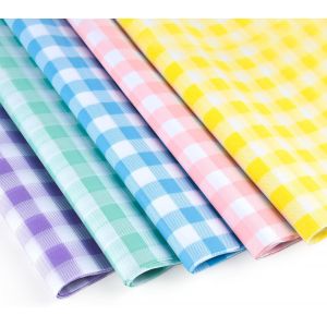 120 Feuilles De Papier De Soie À Carreaux De Buffle Multicolore À Carreaux Papier D'emballage Cadeau Décoratif Pour Bricolage Décoration De Fête De Pâques D'anniversaire De Vacances - Neuf