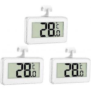 Thermomètre De Réfrigérateur 3x Thermomètre Numérique Thermomètre De Congélateur Thermomètre De Congélateur Étanche De La Salle De Réfrigérateur Avec Écran Lcd,2024 Ping - Neuf