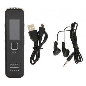 Enregistreur vocal numérique Mini HD portable Réduction du bruit Appareil d'enregistrement de lecture MP3 longue distance - Neuf