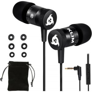 Fusion Ecouteurs Haute Qualit&eacute; Audio - Durables + Garantis 5 Ans - Innovant - Ecouteur Intra-Auriculaire Avec Mousse &Agrave; M&eacute;moire De Forme Et Microphone - Prise Jack 3,5Mm - Noir - Neuf