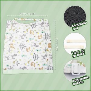 Grand Ch&acirc;le D'allaitement, Respirant, Doux Pour La Pleine Protection De La Vie Priv&eacute;e (Blanc Zoo) - Neuf