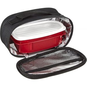 Mevronisshop-Sac Isotherme Repas - Urban Food Mini 1,5l | Bo&icirc;te Herm&eacute;tique 0,5l Incluse | Triple Isolation | Corps Semi-Rigide | Poche Int&eacute;rieure | 21,5x9x12 Cm, Noir - Neuf
