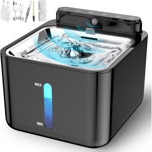 Chenquansarl-Fontaine A Eau Chat Sans Fil Fontaine A Eau Chat Chien Detecteur De Mouvement 3,2l, Alimenté Par Batterie, Batterie Rechargeable Intégrée De 4000mah Avec Pompe Silencieuse Et Filtre, Noi - Neuf